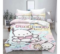 Parure De Lit 3 Pieces Motif Carlin Hello Kitty, Housse De Couette, Parure De Lit King Size Pour Enfant, Decorations De Noël