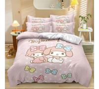 Parure De Lit 3 Pieces My Bedding Kuromi, Housse De Couette Imprimée, Housse De Couette Melody Avec Taies D'oreiller Pour Votre Propre Chambre