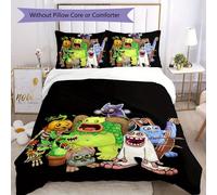 Parure De Lit 3 Pieces My Singing Monsters Avec Housse De Couette Et Fermeture. Comprend 1 Housse De Couette Et 2 Taies D'oreiller. Housse De Couette Douce Et Confortable Pour Tout