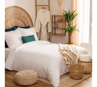 Atmosphera Parure de lit 3 pièces Percale 260x240 cm Blanc