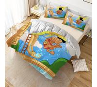 Parure De Lit 3 Pieces Pour La Fête Des Mères Avec Housse De Couette Et Motif Dessin Anime The Emperor's New Groove, Confortable Et Respirante, Plusieurs Tailles Pour La Decoration
