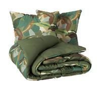 Atmosphera - Parure de lit 3 pièces Renata - Percale de coton - Vert 240x220 cm