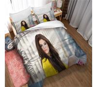 Parure De Lit 3 Pieces Réversible Selena Gomez Avec Housse De Couette Et Fermeture Éclair, Microfibre Ultra Douce