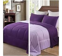 Parure De Lit 3 Pieces Rpxpv, Violet Clair, Motif Floral, Couvre-Lit Toutes Saisons, Couette Extra Moelleuse, 200 X 200 Cm