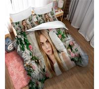 Parure De Lit 3 Pieces Ste-X Cara Delevingne, Housse De Couette En Microfibre Confortable, Ensemble De Literie Classique Et Élégant Pour Chambre À Coucher, Photo