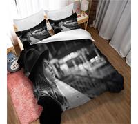 Parure De Lit 3 Pieces Ste-X Cara Delevingne, Housse De Couette En Microfibre Confortable, Ensemble De Literie Classique Et Élégant Pour Chambre À Coucher, Photo