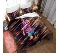 Parure De Lit 3 Pieces Ste-X Lionel Messi, Housse De Couette Confortable En Microfibre, Ensemble De Literie De Chambre Classique Et Élégant