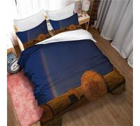 Parure De Lit 3 Pieces Ste-X Rainbow, Housse De Couette Confortable En Microfibre, Ensemble De Literie Classique Et Élégant Pour Chambre À Coucher, Couleur