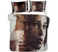 Parure De Lit 3 Pieces The Last Of Us 100 % Bambou Naturel Avec Housse De Couette Et Taie D'oreiller Et Fermeture Éclair - Literie Douce Et Fraîche, Parfaite Pour Les Soins De La P