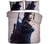 Parure De Lit 3 Pieces The Last Of Us 100 % Bambou Naturel Avec Housse De Couette Et Taie D'oreiller Et Fermeture Éclair - Literie Douce Et Fraîche, Parfaite Pour Les Soins De La P