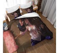 Parure De Lit 3 Pieces Ultra Douce Avec Housse De Couette Et 2 Taies D'oreiller 80 X 80 Cm, Motif Street Fighter, 100 % Microfibre