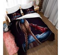 Parure De Lit 3 Pieces Ultra Douce Avec Housse De Couette Et 2 Taies D'oreiller 80 X 80 Cm, Motif Street Fighter, 100 % Microfibre