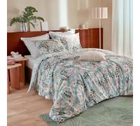 Atmosphera - Parure de lit imprimée Vegetal Marin 240x220cm en Coton