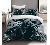 Parure De Lit 3 Pieces Zayn Malik - Housse De Couette Et 2 Taies D'oreiller (Sans Le Noyau), Polyester, Ideal Toute L'année, Halloween