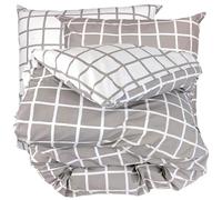 Parure de lit 300x240 cm Percale 100% Coton DDM Max Gris 3 pièces