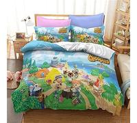 Parure De Lit 3d Animal Crossing Pour Garçons Et Filles, Housse De Couette Imprimée Avec Taies D'oreiller, Motif Dessin Anime, Pour Enfants