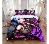 Parure De Lit 3d Avec Housse De Couette Et Imprime Arcane Jinx, Jeu Wild Rift, Cadeau Idéal Pour Jeunes Filles Et Garcon S