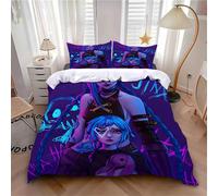 Parure De Lit 3d Avec Housse De Couette Et Imprime Arcane Jinx, Jeu Wild Rift, Cadeau Idéal Pour Jeunes Filles Et Garcon S