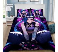 Parure De Lit 3d Avec Housse De Couette Et Imprime Arcane Jinx, Jeu Wild Rift, Cadeau Idéal Pour Jeunes Filles Et Garcon S