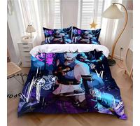 Parure De Lit 3d Avec Housse De Couette Et Imprime Arcane Jinx, Jeu Wild Rift, Cadeau Idéal Pour Jeunes Filles Et Garcon S