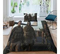 Parure De Lit 3d Avec Housse De Couette Et Taies D'oreiller Motif Dessin Anime Modern Warfare, Facile D'entretien, Pour Lit Simple, 2 Pieces. Housse De Couette 1 Piece + Taie D'ore
