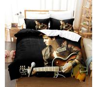 Parure De Lit 3d Elvis Presley Avec Housse De Couette Et Taie D'oreiller Pour Lit Double, Queen Et King Size