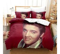 Parure De Lit 3d Elvis Presley Avec Housse De Couette Et Taie D'oreiller Pour Lit Double, Queen Et King Size