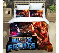 Parure De Lit 3d Game B-Blox Fruits, Ensemble De Literie Exquis, Housse De Couette, Ensemble De Literie, Cadeau D'anniversaire De Luxe