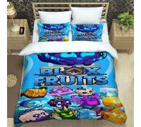Parure De Lit 3d Game B-Blox Fruits, Ensemble De Literie Exquis, Housse De Couette, Ensemble De Literie, Cadeau D'anniversaire De Luxe
