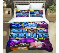 Parure De Lit 3d Game B-Blox Fruits, Ensemble De Literie Exquis, Housse De Couette, Ensemble De Literie, Cadeau D'anniversaire De Luxe