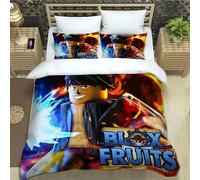 Parure De Lit 3d Game B-Blox Fruits, Ensemble De Literie Exquis, Housse De Couette, Ensemble De Literie, Cadeau D'anniversaire De Luxe