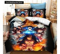 Parure De Lit 3d Imprimee Motif Anime Blue Exorcist, Housse De Couette, Taie D'oreiller, Une Pièce