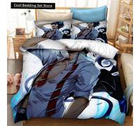 Parure De Lit 3d Imprimee Motif Anime Blue Exorcist, Housse De Couette, Taie D'oreiller, Une Pièce
