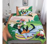 Parure De Lit 3d Mickey Mouse Et Donald Duck, Housse De Couette 3 Pieces, Parure De Lit En Microfibre Douce, Housse De Couette Imprimée 3 Pieces, Fermeture Éclair Avec Taie D'oreil