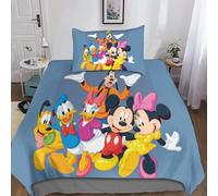 Parure De Lit 3d Mickey Mouse Et Donald Duck, Housse De Couette En Microfibre Pour Garçons Et Filles, Avec Fermeture Éclair, 3 Pieces, Housse De Couette Simple
