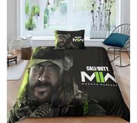 Parure De Lit 3d Modern Warfare Avec Housse De Couette Et Taie D'oreiller Motif Dessin Anime Doux Et Confortable 2 Pieces Housse De Couette 1 Piece + Taie D'oreiller Assortie