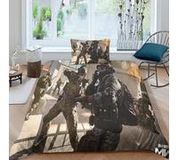 Parure De Lit 3d Modern Warfare, Douce Et Confortable, Avec Housse De Couette Et Taie D'oreiller, Motif Dessin Anime, Pour Lit Simple