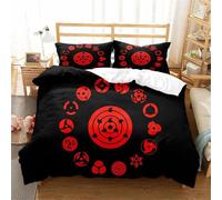 Parure De Lit 3d Motif Dessin Anime Red Cloud, Housse De Couette, Linge De Lit Pour Enfants, Akatsuki, Japon, Pour Lit Double, Queen, King, Simple, Cadeau