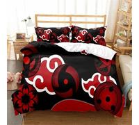 Parure De Lit 3d Motif Dessin Anime Red Cloud, Housse De Couette, Linge De Lit Pour Enfants, Akatsuki, Japon, Pour Lit Double, Queen, King, Simple, Cadeau