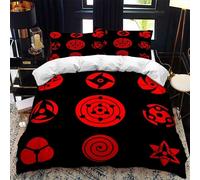 Parure De Lit 3d Motif Dessin Anime Red Cloud, Housse De Couette, Linge De Lit Pour Enfants, Akatsuki, Japon, Pour Lit Double, Queen, King, Simple, Cadeau