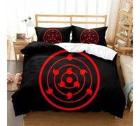 Parure De Lit 3d Motif Dessin Anime Red Cloud, Housse De Couette, Linge De Lit Pour Enfants, Akatsuki, Japon, Pour Lit Double, Queen, King, Simple, Cadeau