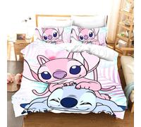 Parure De Lit 3d Stitch Pour Enfant, Housse De Couette, 3 Pieces, Taille King