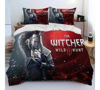 Parure De Lit 3d The Witcher Game Gamer, Housse De Couette, Taie D'oreiller, King Size