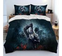 Parure De Lit 3d The Witcher Game Gamer, Housse De Couette, Taie D'oreiller, King Size