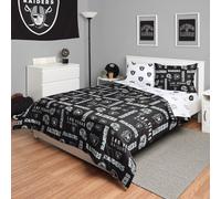Parure de lit 5 pi ces FOCO Las Vegas Raiders NFL Team Color Bed In a Bag avec couette