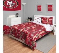 Parure de lit 5 pi ces FOCO San Francisco 49ers NFL Team Color Bed In a Bag avec couette