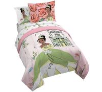 Parure de lit 7 pi ces Disney La Princesse et la Grenouille Belle et Grace - Comprend une couette et un drap avec Tiana - Literie ultra douce en