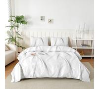 Parure De Lit 90x190/200 cm en Microfibre, Ensemble de Draps 3 Pièces Imprimée, Drap Housse Ajustable 90x200 cm cm, Drap Plat 1 Personne 150x250 cm et 1 Taie d'oreiller 50x80, Ruban