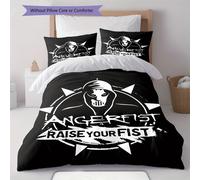 Parure De Lit À Motif Angerfist Raise Your Fist Comprenant Une Housse De Couette Et Deux Taies D'oreiller, Parfaite Pour Personnaliser La Decoration De Votre Chambre Pour Noël, Hal