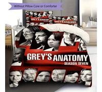 Parure De Lit À Motif Grey's Anatomy Saison 7, Housse De Couette Et Taie D'oreiller, Decoration De Chambre À Coucher Douce Et Personnalisée, Literie De Noël, Halloween, Cadeau De N